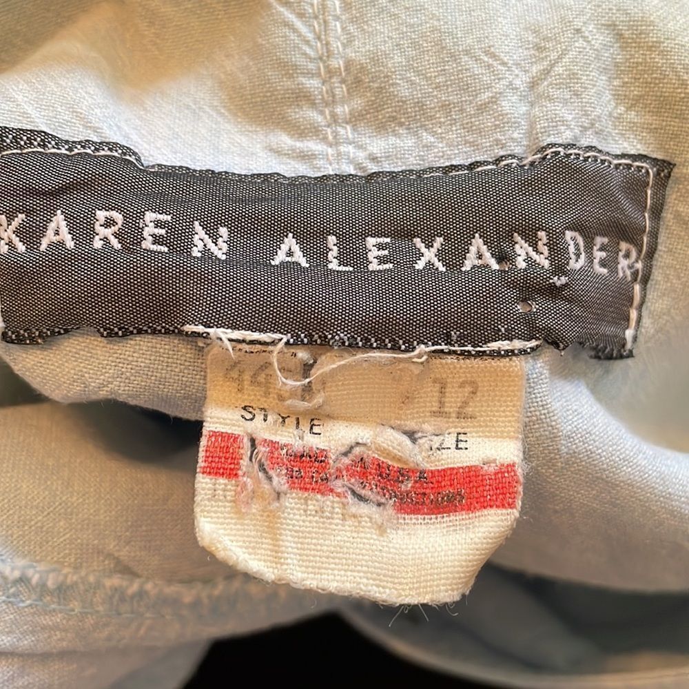 Vtg 80s/90s Karen Alexander light blue cotton western dress with‎ silver studs - Picture 11 of 16